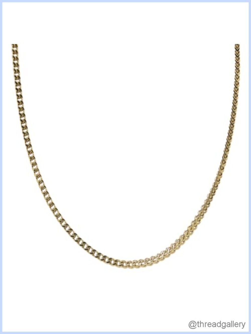 18K Gold Plated Franco Chain Necklace 3MM 6MM 16-26" Water Resistant